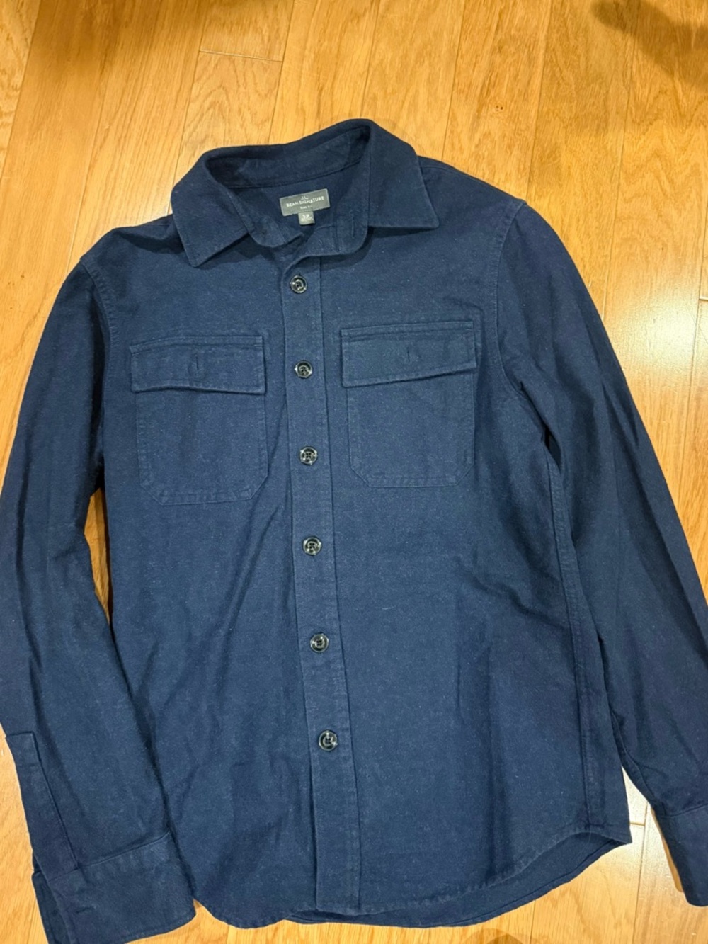 LL Bean signature button up shirt